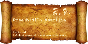Rosenblüh Vaszilia névjegykártya